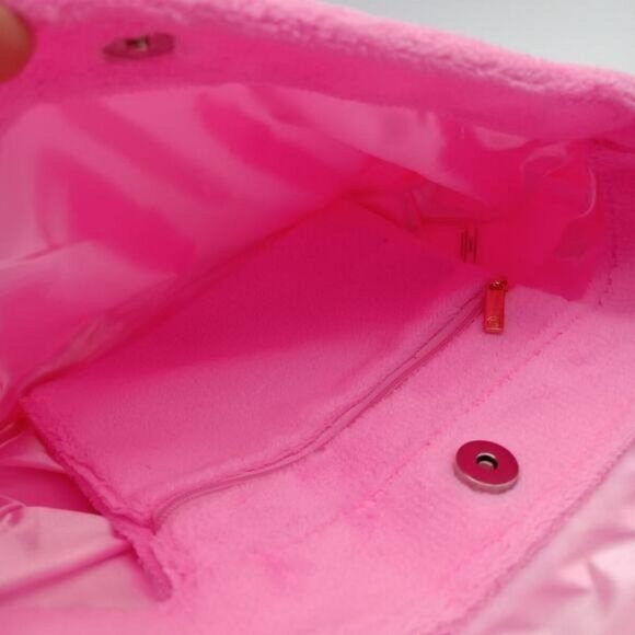 Authentic Chanel Precision Pink Novelty Crossbody Shoulder Bag Pink Fuzzy Tote - Picture 9 of 11